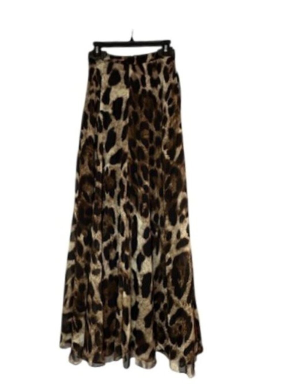 BADGLEY MISCHKA Leopard Print Formal Maxi Skirt 4 NWT